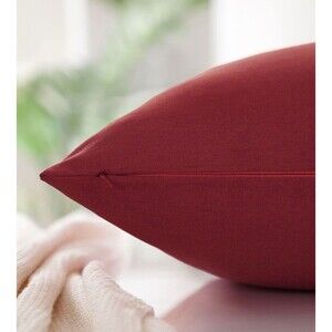 PiccoCasa 2 Pcs Waterproof Throw Pillow Covers, Decorative Red 20x20